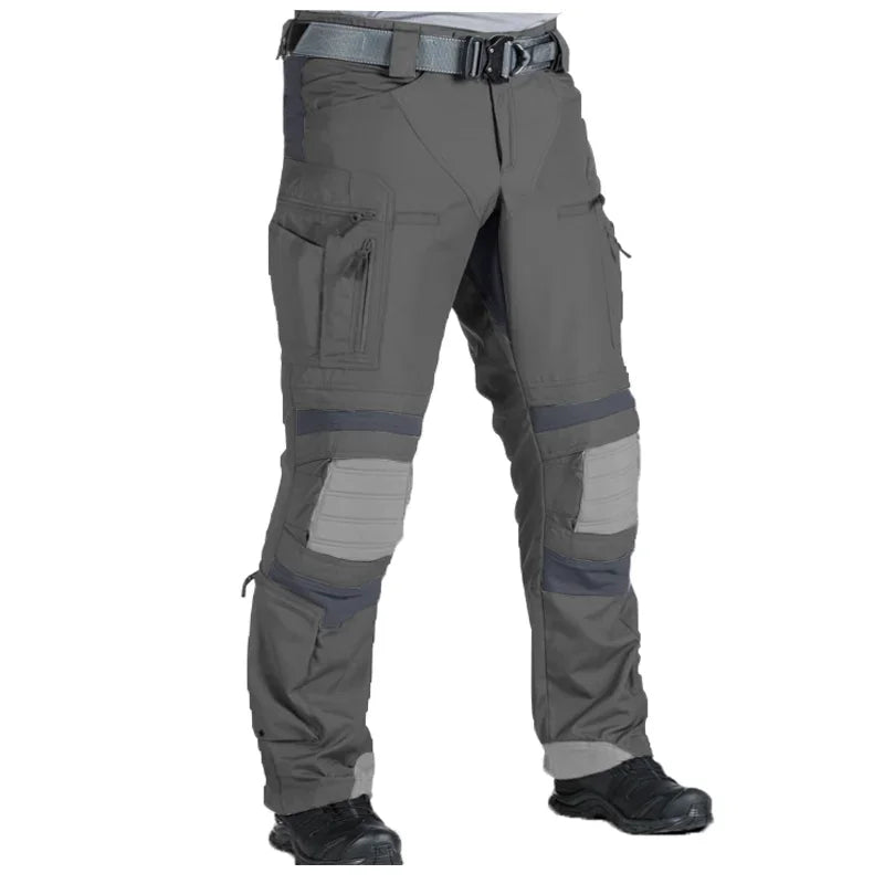 Mens Outdoor Cargo Pants Wear Resistant Multiple Pockets Hiking Training Trousers Male Waterproof Loose Pants Spring Autumn